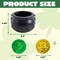 JOYIN 208 St Patrick’s Day Lucky Leprechaun Plastic Coins and 1 Large Black Cauldron with Handle Pot of Gold Party Supplies, St Patrick Decorations Party Favors